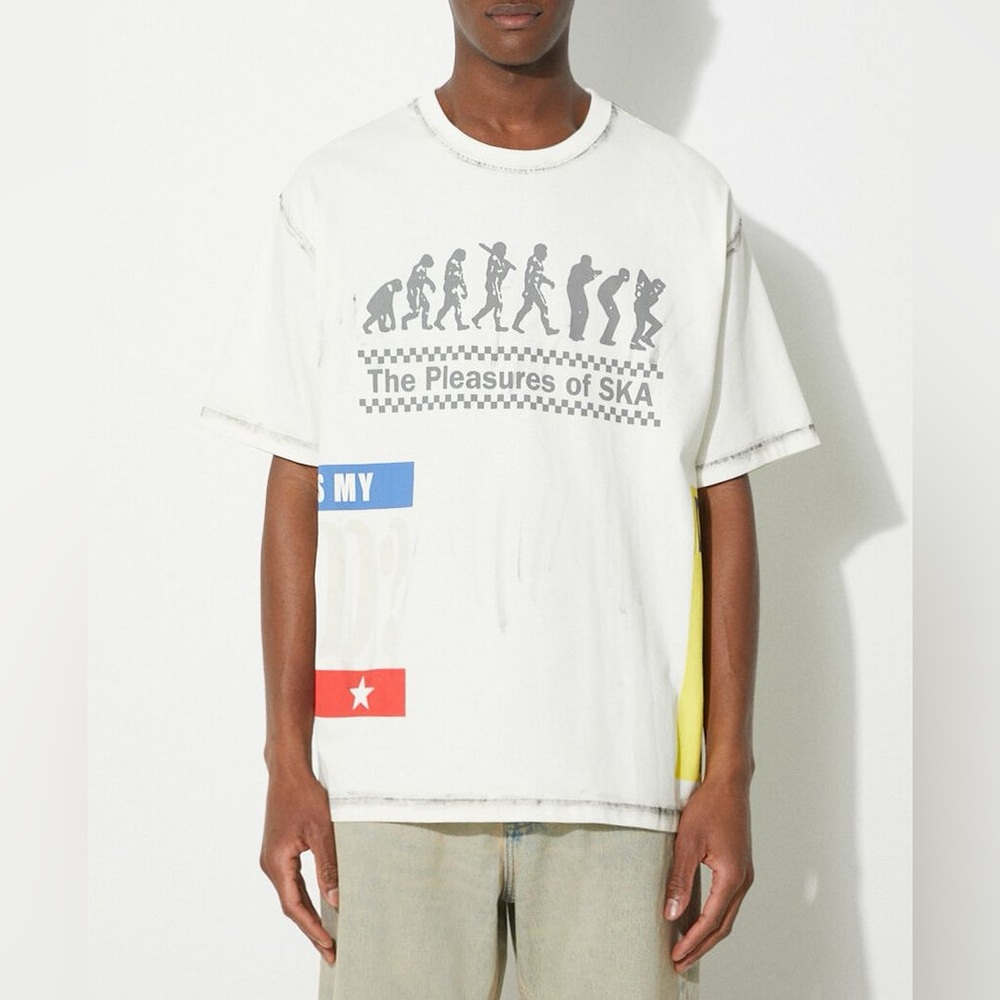 NEW PLEASURES cotton t-shirt Evolution Heavyweight T-Shirt